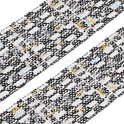 10 Yards Polyester Ribbon with Metallic Trimming&nbsp;OCOR-TAC0034-01