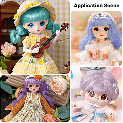 4Pcs 4 Colors PP Doll Wig Long Curly Hair&nbsp;DIY-GL0006-20A