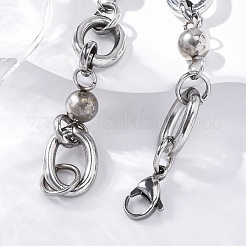 Tarnish Resistant 304 Stainless Steel Round Link Chain Bracelets&nbsp;BJEW-I293-01P