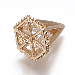 Brass Micro Pave Cubic Zirconia Pendants&nbsp;ZIRC-MSMC001-01