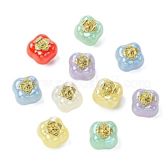 18Pcs 6 Colors UV Plating Acrylic Beads&nbsp;MACR-CJ0002-35