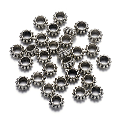 Antique Silver Alloy Rondelle Spacers Beads&nbsp;X-AB30
