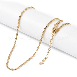 Ion Plating(IP) 201 Stainless Steel Chain Necklaces&nbsp;NJEW-P309-23G