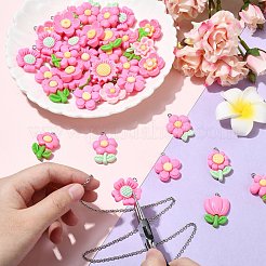 100Pcs 20 Styles Opaque Resin Pendants&nbsp;RESI-CJ0004-44