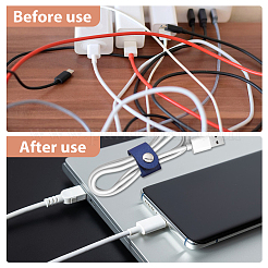 24Pcs 4 Colors PU Leather Data Cables Storage Bands&nbsp;AJEW-DC0001-88