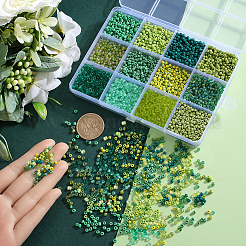 156g 12 Style Glass Seed Beads&nbsp;SEED-SC0001-32B-08
