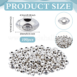 100Pcs Tibetan Style Alloy European Beads&nbsp;TIBEB-ME0001-13