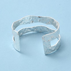 Rack Plating Brass Open Cuff Bangle for Women&nbsp;BJEW-A137-01S