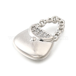 Brass Micro Pave Cubic Zirconia Pendants&nbsp;KK-C096-12P