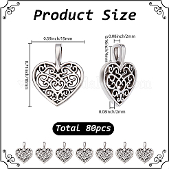 80Pcs Tibetan Style Alloy Pendants&nbsp;FIND-SP0004-61