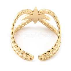 304 Stainless Steel Star Open Cuff Ring Findings&nbsp;RJEW-D002-22G