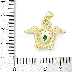 Brass Micro Pave Cubic Zirconia Pendants&nbsp;KK-D317-138G