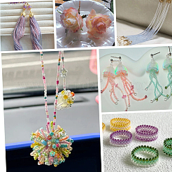 18 Strands 18 Colors Transparent Gradient Color Glass Beads Strands&nbsp;GLAA-PH0002-95