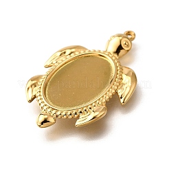 304 Stainless Steel Pendant Cabochon Settings&nbsp;STAS-C122-16B-G