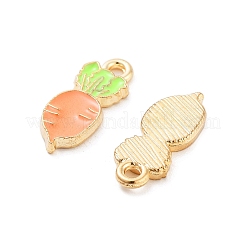 Light Gold Plated Alloy Enamel Pendants&nbsp;ENAM-M219-09KCG-02