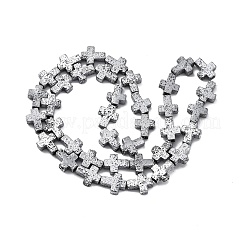 Electroplated Natural Lava Rock Beads Strands&nbsp;G-A256-A01-01D