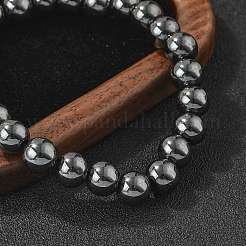 Non-magnetic Hematite Beaded Ball Stretch Bracelets&nbsp;BJEW-M066-B-02