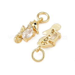 Brass Micro Pave Cubic Zirconia Pendants&nbsp;KK-B161-02G