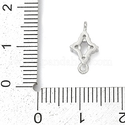 Brass Micro Pave Clear Cubic Zirconia Connector Charms&nbsp;KK-Z094-08P-02