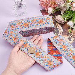 10 Yards Ethnic Style Embroidery Polyester Ribbons&nbsp;OCOR-WH0067-77A