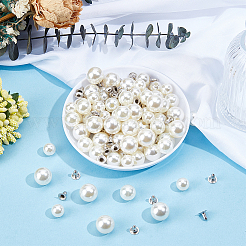 ABS Imitation Pearl Snap Rivet Butt Screw&nbsp;DIY-GF0013-38