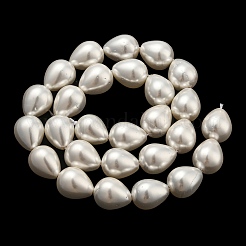 Teardrop Shell Pearl Bead Strands&nbsp;BSHE-L015-12x16-01