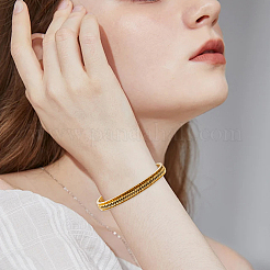 3Pcs 3 Colors Stainless Steel Open Cuff Bangles&nbsp;BJEW-SC0001-82