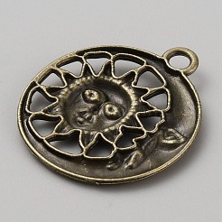 Tibetan Style Alloy Pendants&nbsp;TIBEP-WH0004-32A