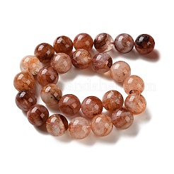 Natural Hematoid Quartz/Ferruginous Quartz Beads Strands&nbsp;G-H343-D14-16mm