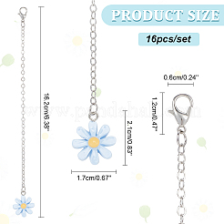 Daisy Flower Opaque Resin Cup Pendant Decorations&nbsp;HJEW-AB00521
