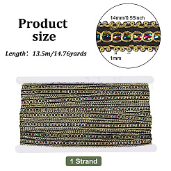 13.5M Metallic Lace Trims&nbsp;SRIB-WH0011-096