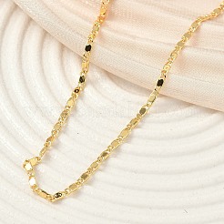 1.7MM Brass Oval Link Chain Necklaces for Women Men&nbsp;NJEW-F350-02G