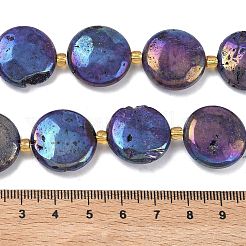 Electroplated Natural Druzy Geode Crystal Beads Strands&nbsp;G-G459-04G