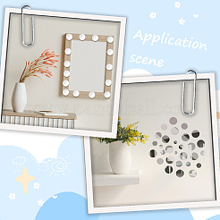 250Pcs Acrylic Self Adhesive Mirror Wall Stickers&nbsp;AJEW-SP0001-21A