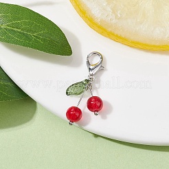 Cherry Glass & Acrylic Pendant Decoraiton&nbsp;HJEW-JM01657