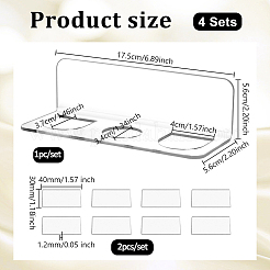 Acrylic Wall Mounted Razor Storage Rack&nbsp;AJEW-WH0651-15