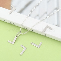 Tarnish Resistant 304 Stainless Steel Letter Charms&nbsp;X-STAS-O072-L