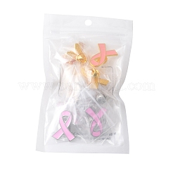 12Pcs 2 Styles Breast Cancer Awareness Pink Ribbon Enamel Pin&nbsp;JEWB-FS0001-08