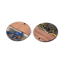 Opaque Resin & Walnut Wood Pendants&nbsp;RESI-T060-53M