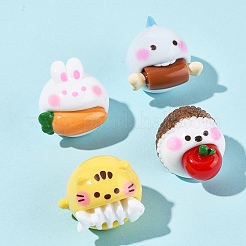 8Pcs 4 Styles Cute Opaque Resin Cabochons&nbsp;CRES-FS0001-22