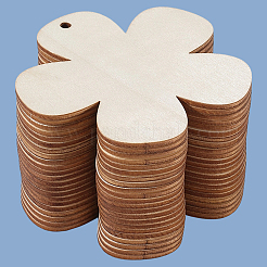24Pcs Unfinshed Wood Pendants and Hemp Rope&nbsp;FIND-WH20020-26A