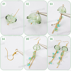 DIY Jellyfish  Themed Earrings Making Kit&nbsp;AJEW-SC0031-12