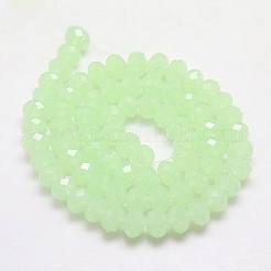 Imitation Jade Glass Bead Strands&nbsp;GLAA-F001-3x2mm-24