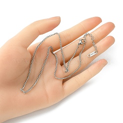 304 Stainless Steel Curb Chain Necklace for Men Women&nbsp;NJEW-YW0001-12