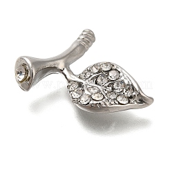 Rack Plating Brass With Rhinestone Findings&nbsp;KK-S402-02P