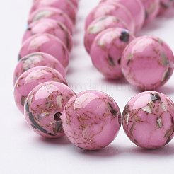 Assembled Synthetic Turquoise and Shell Beads Strands&nbsp;G-S212-10mm-09