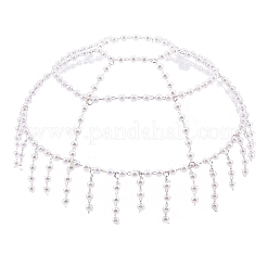 Plastic Pearl Mesh Headbands&nbsp;OHAR-WH20007-07S