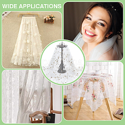 Flower Pattern Milk Fiber Mesh Fabric&nbsp;DIY-WH0888-09A