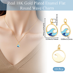 10Pcs Brass Enamel Pendants&nbsp;KK-BBC0028-96