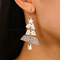 Christmas Tree Alloy Dangle Earrings&nbsp;WG3F9DA-01